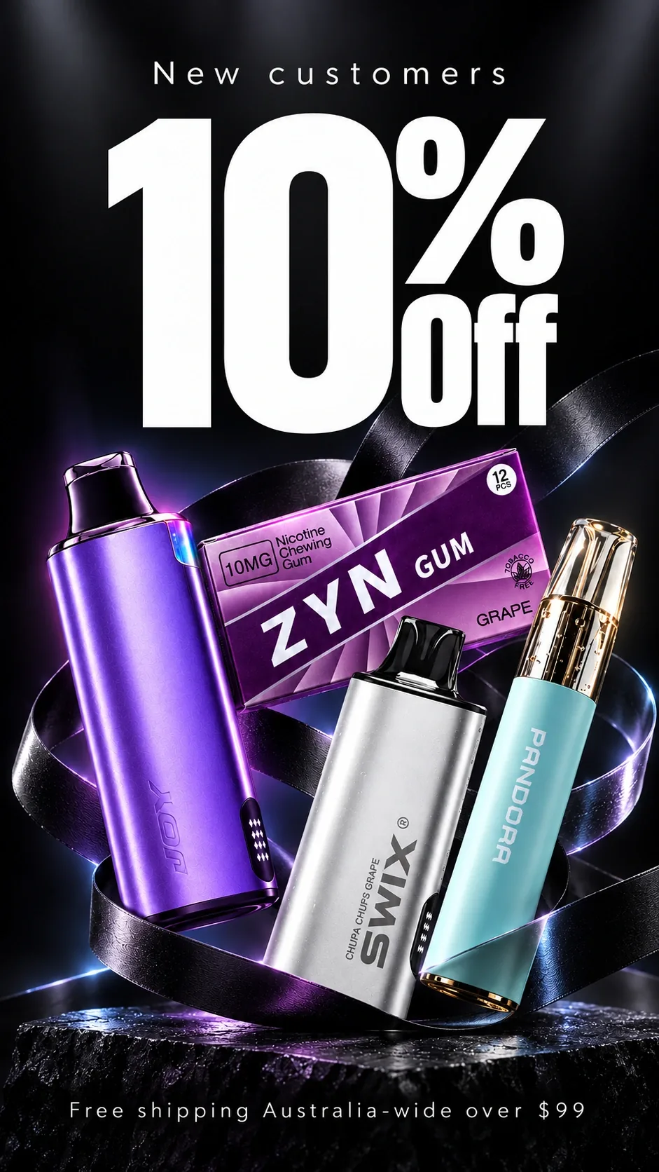 New customers Free shipping Australia-wide over $99